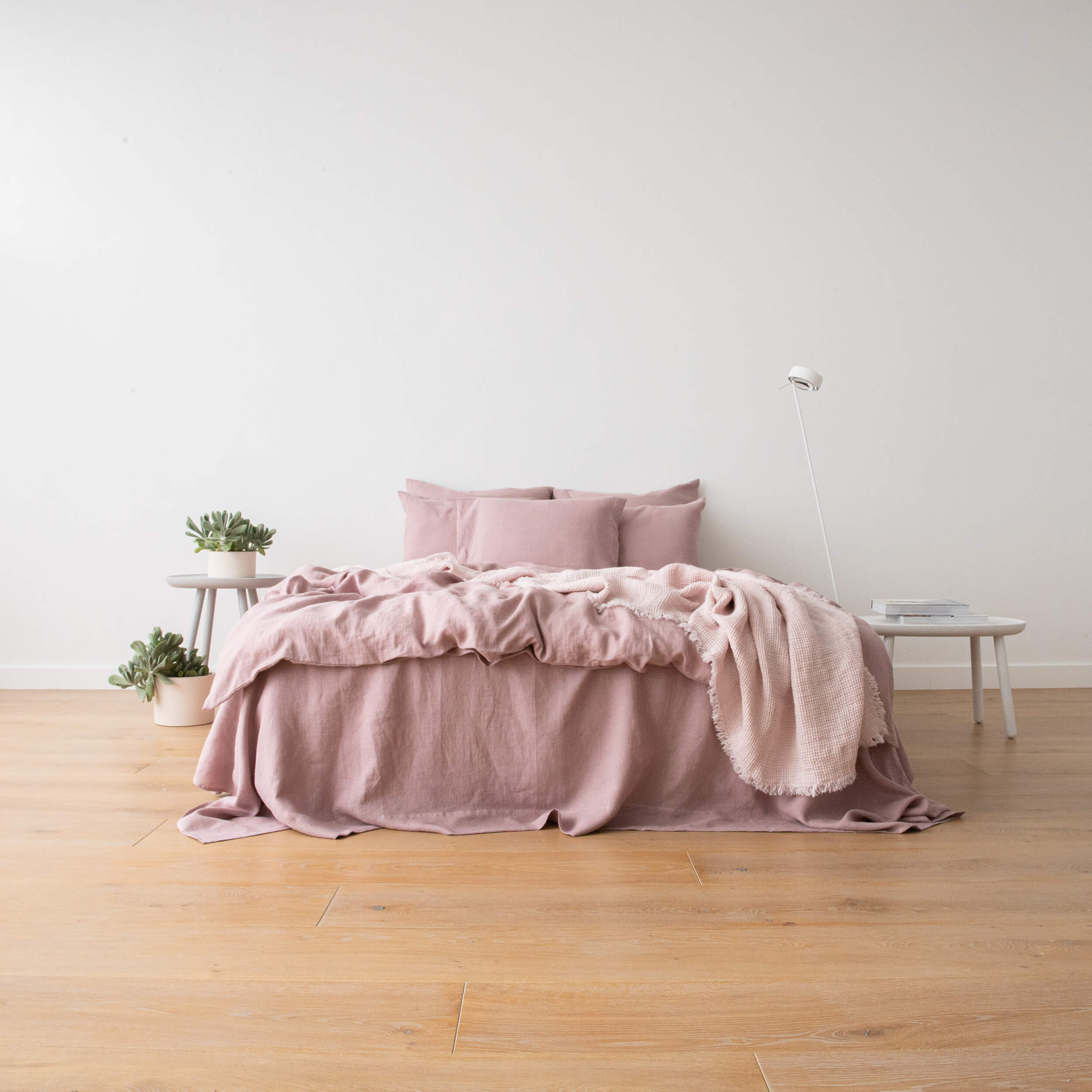 Draps et housse de couette en lin lavé doux