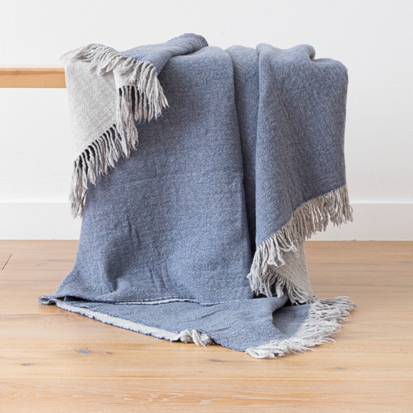Plaid en laine Mérinos Marcus Denim
