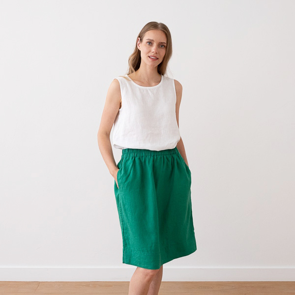 Jupe en Lin Green Emma