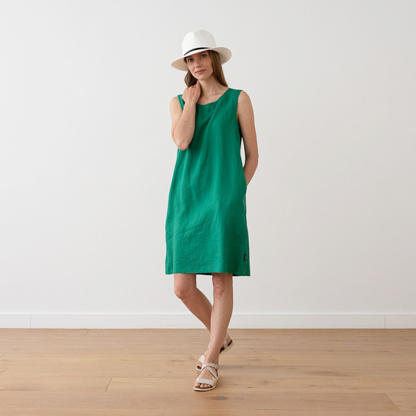 Robe en lin Green Julia