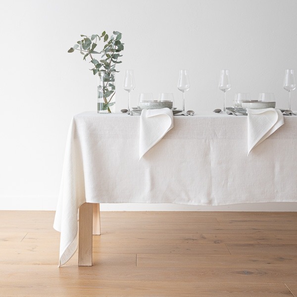 Nappe en lin Lara couleur Off White