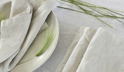 Serviettes en lin naturel pour fabriquer des bee wraps