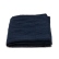 Drap plat plié en lin lavé bleu marine